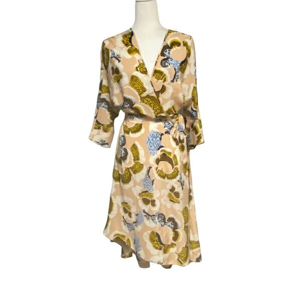 Diane Von Furstenberg Eloise Floral Silk Wrap Dress - Picture 2 of 7